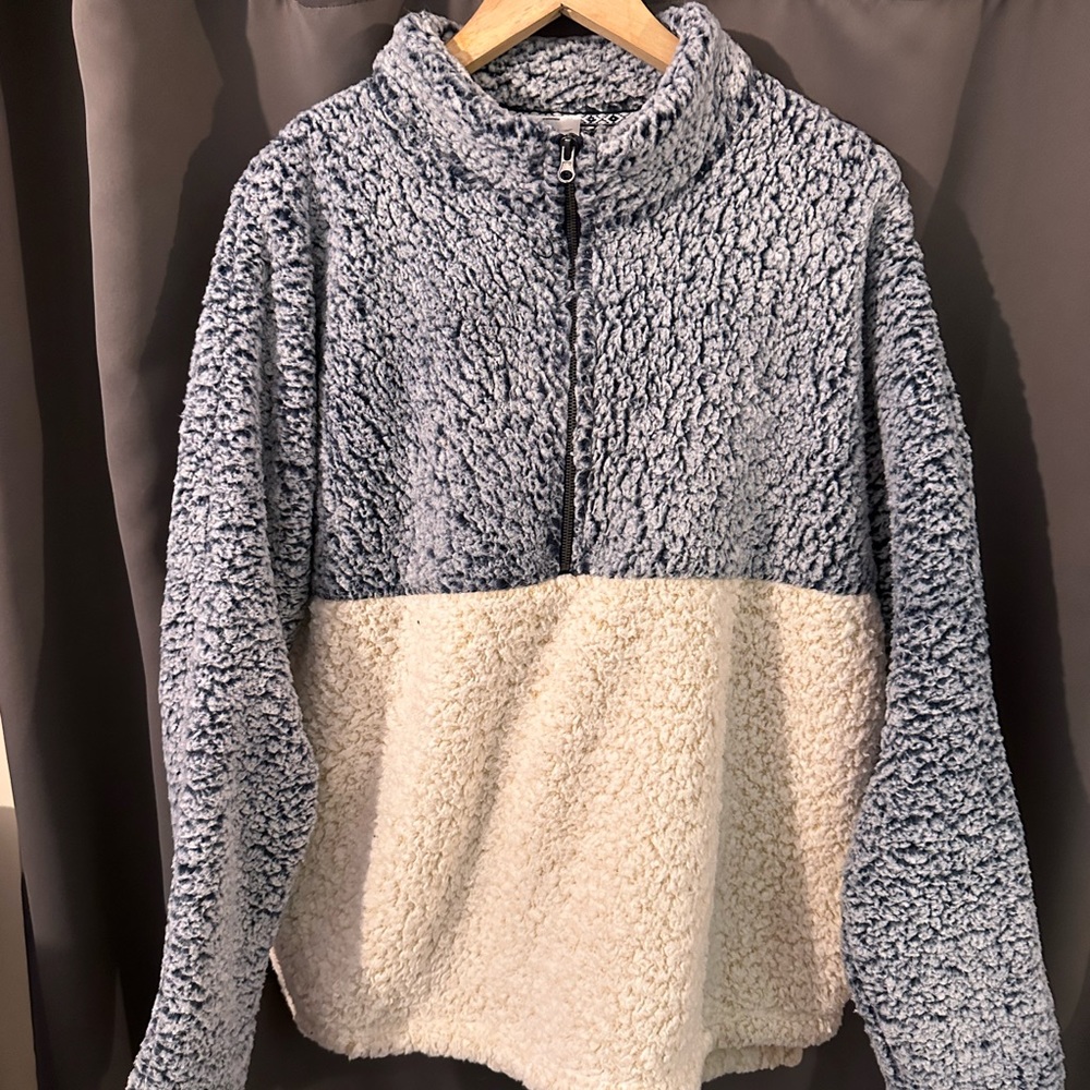 Quarter zip Sherpa pullover